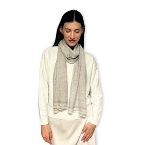 8448 Cashmere And Merino Wool Scarf, Classic Weave Lightweight Winter Shawl